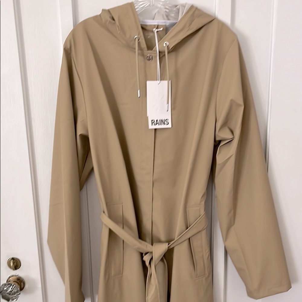 NWT Rains Belted Jacket sz XL Waterproof Wind Resistant - Picture 6 of 10